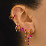 IRINA PINK SILVER EARRINGS