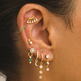 LOREN ROUND GOLD EARRINGS