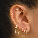 BRIGHT GOLD HOOPS EARRINGS