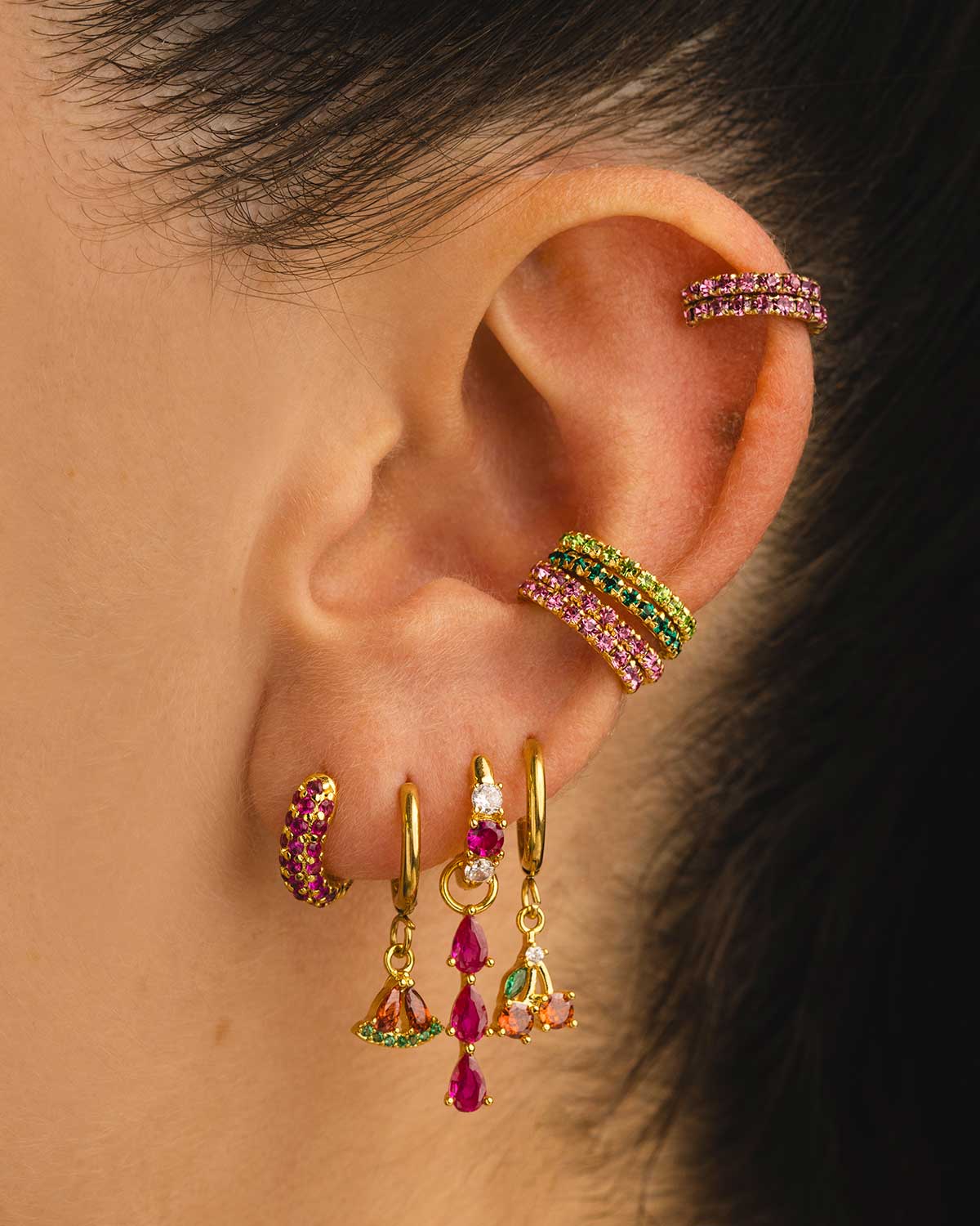 DANA PINK GOLD EARRINGS