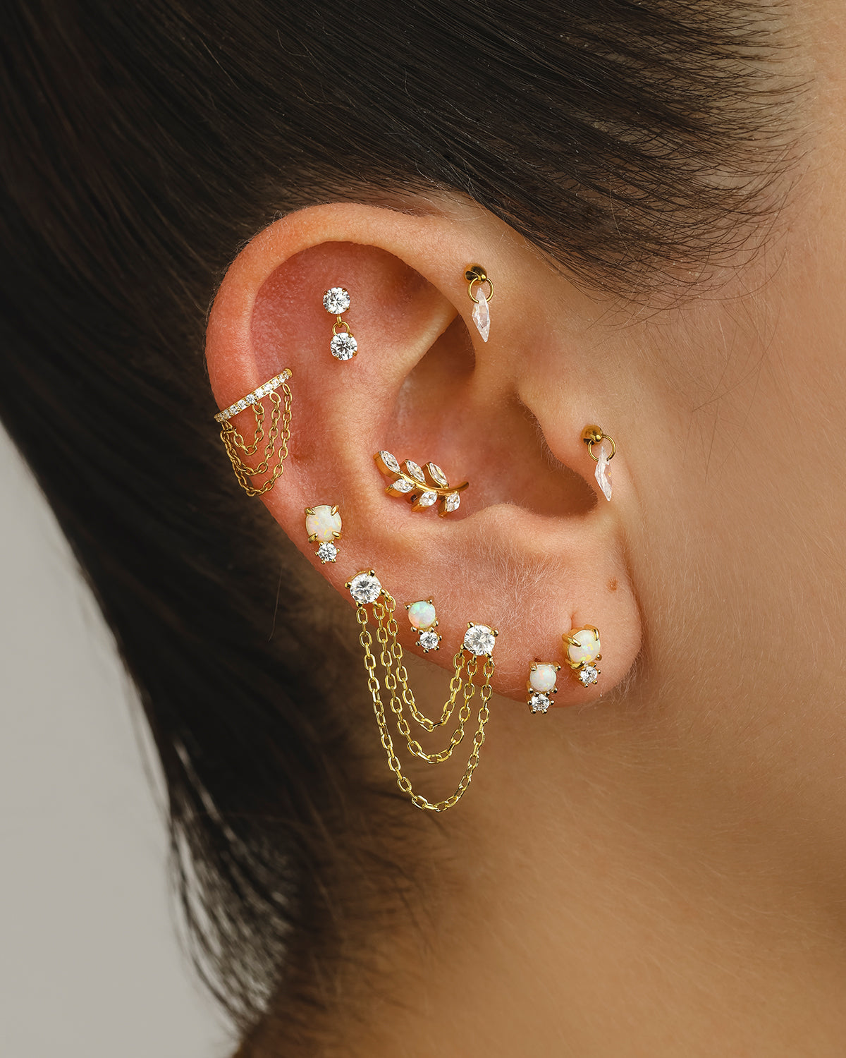 MINI SILVER OPAL EARRINGS