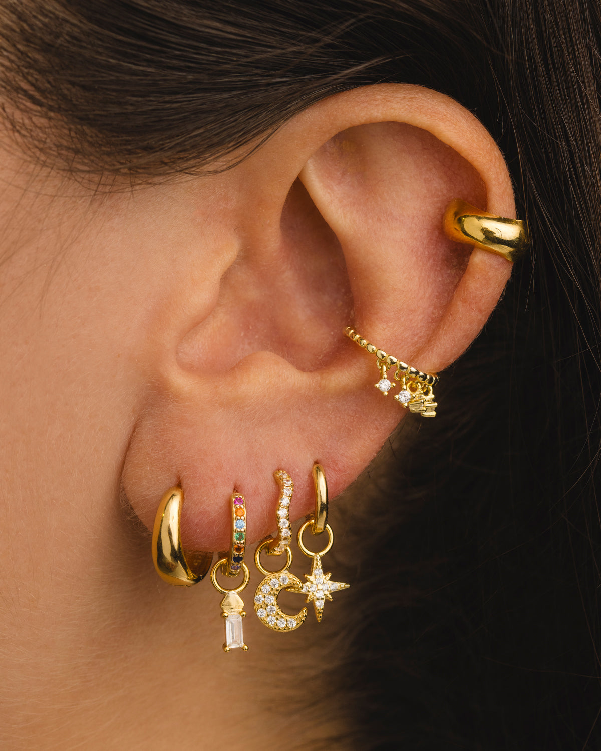 URA L GOLD EARRINGS