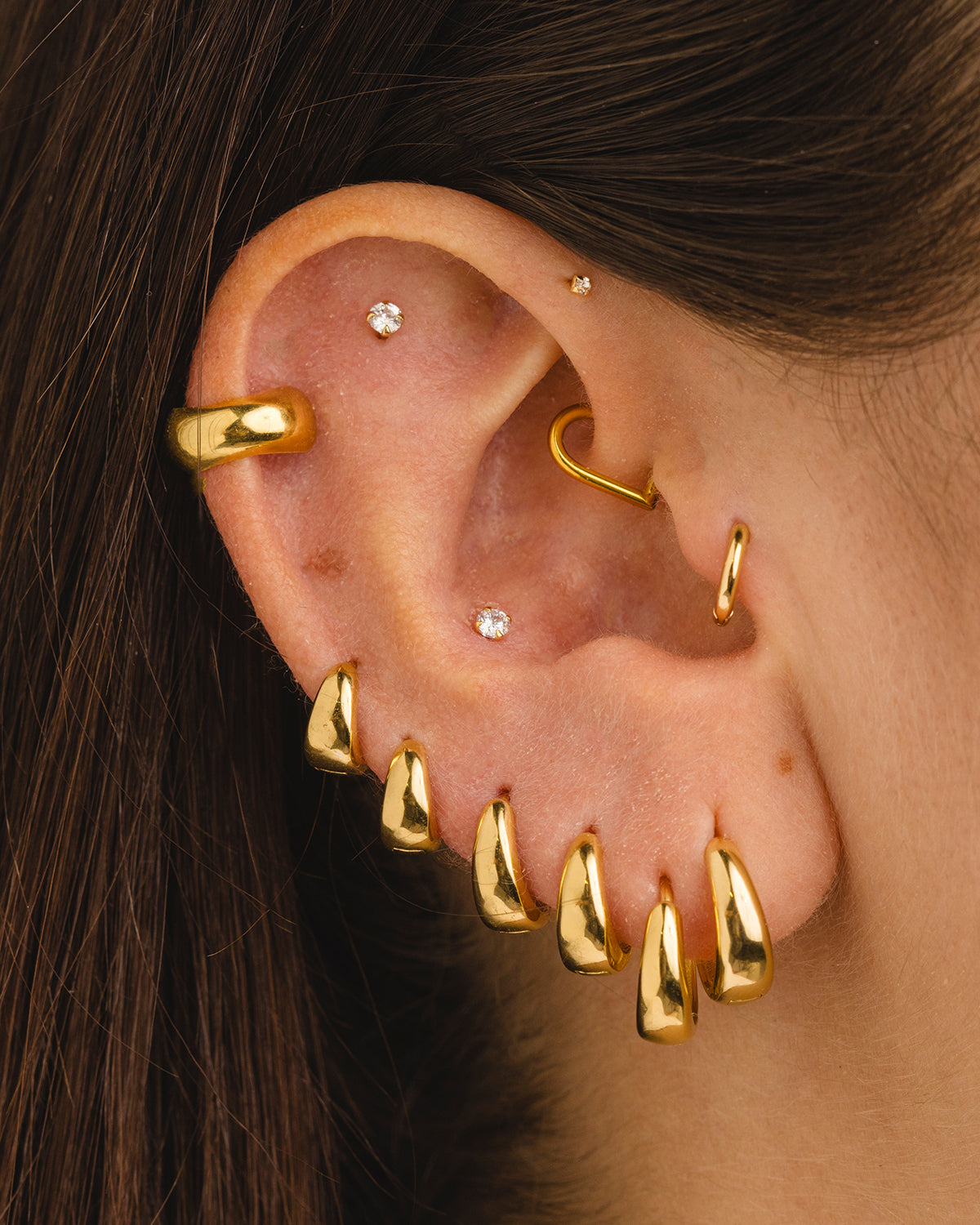 URA L GOLD EARRINGS