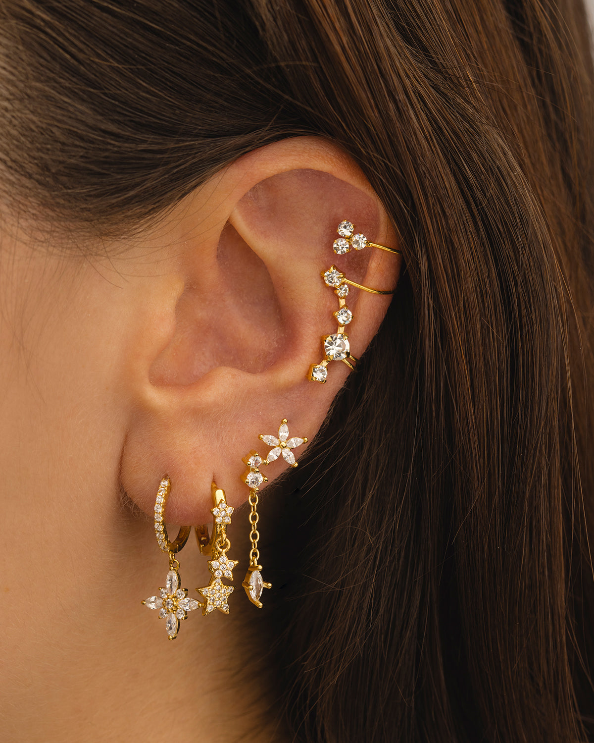 FLOWER SILVER EARRINGS