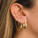 PIERCING HEARTS BRIGHT GOLD