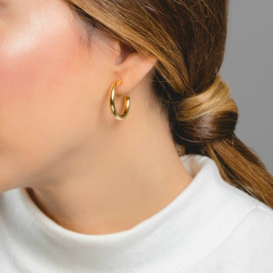 Modelo Oreja Pendientes Halo Maxi ML Plata de Ley 925