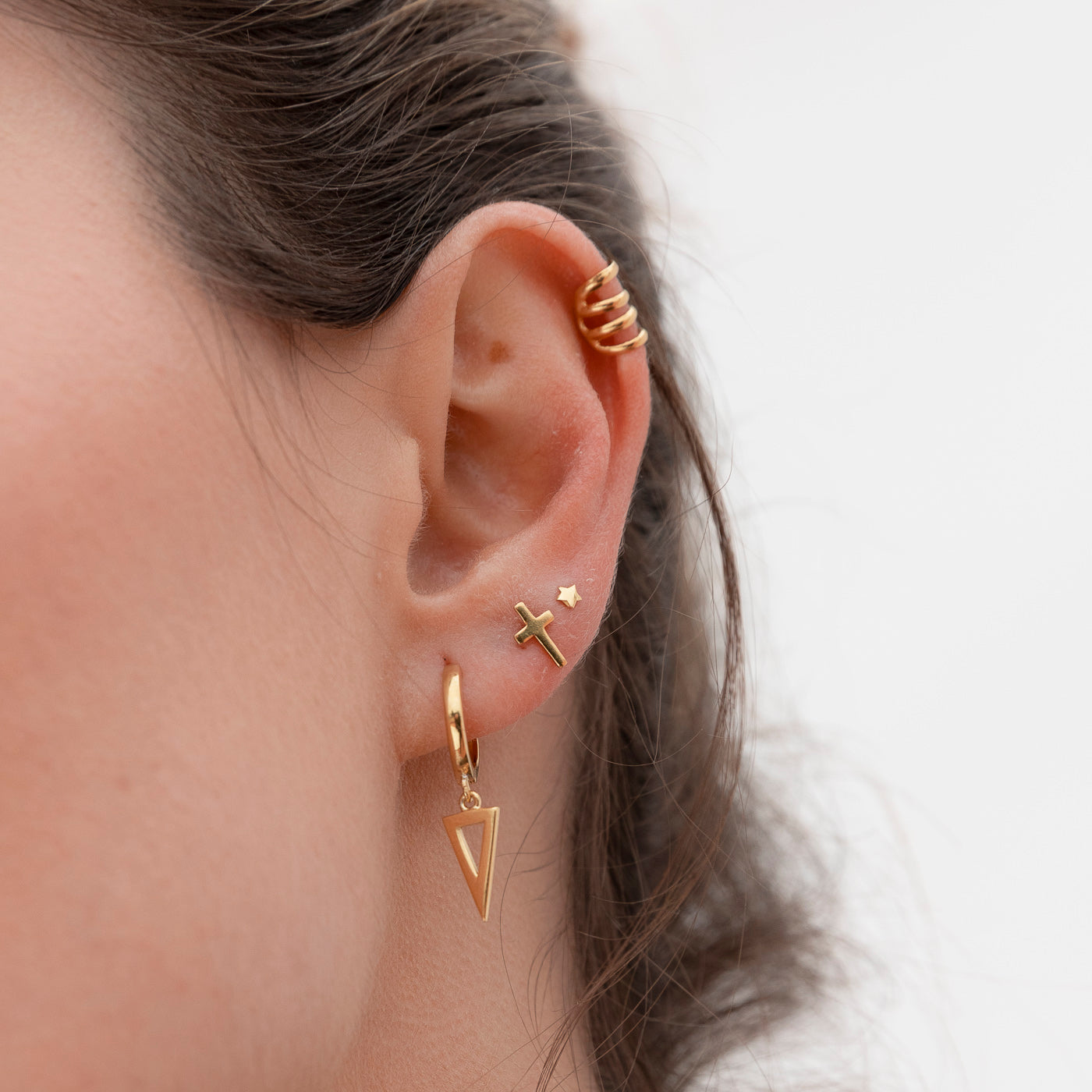 PENDIENTES CROIX MINI GOLD