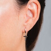 BOUCLES D'OREILLES ARGENT CROIX