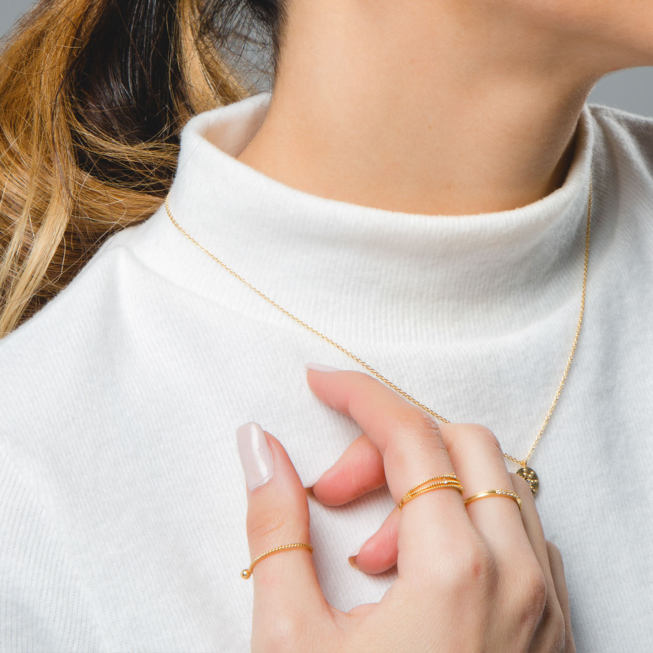 DOT ROSE GOLD RING