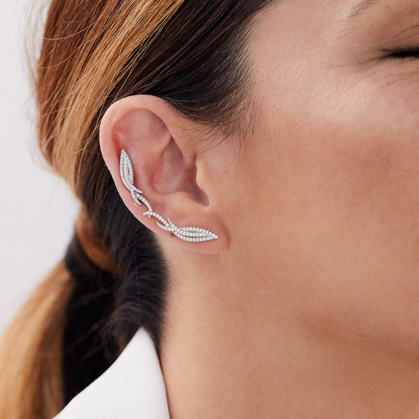 Oreja con dos pendientes Venezia Silver