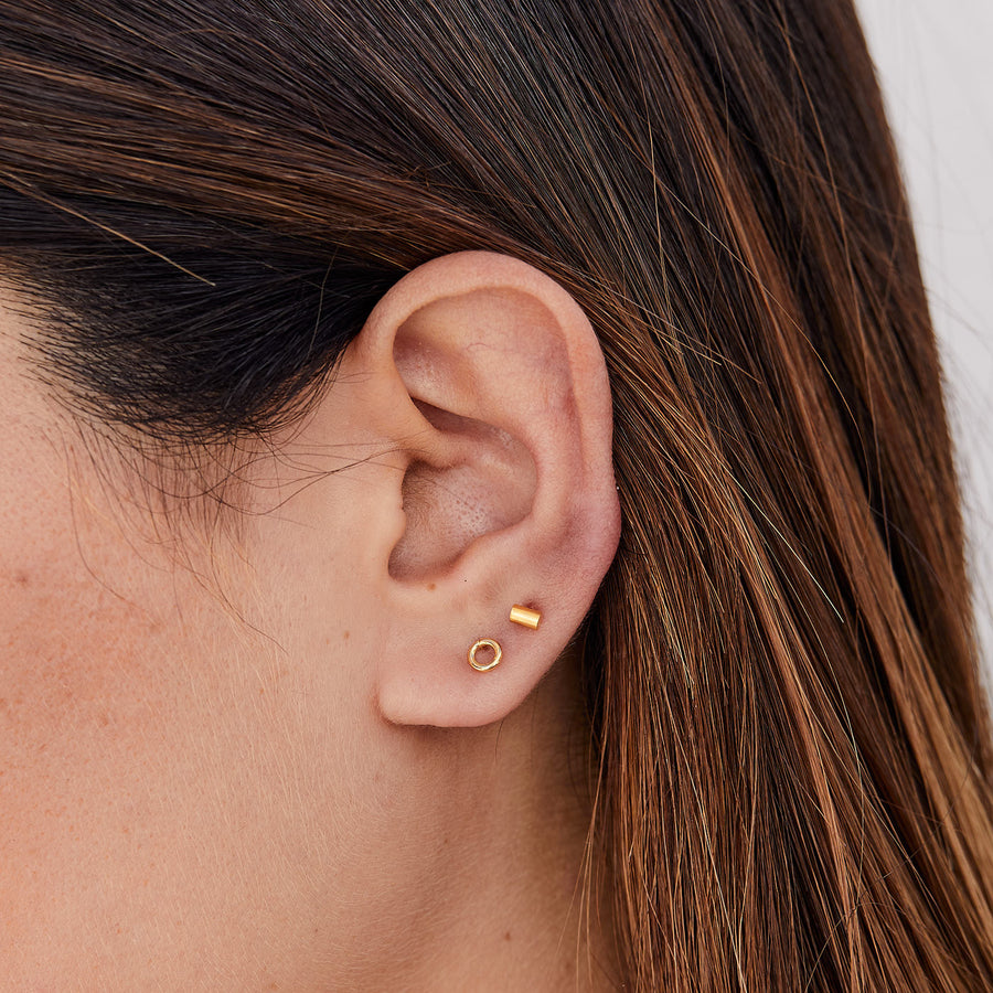 Modelo Oreja Pendientes Círculo Plata de Ley 925