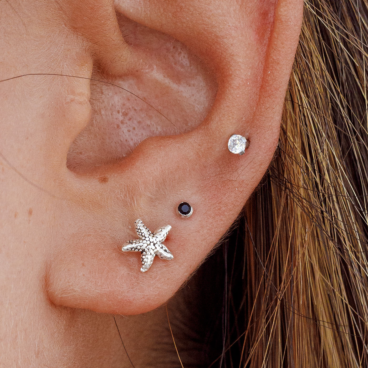 BOUCLES D'OREILLES HOKU EN ARGENT