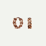 BOUCLES D'OREILLES CRÉOLES CHAÎNE OR ROSE