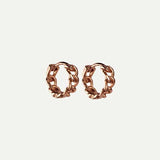 BOUCLES D'OREILLES CRÉOLES CHAÎNE OR ROSE