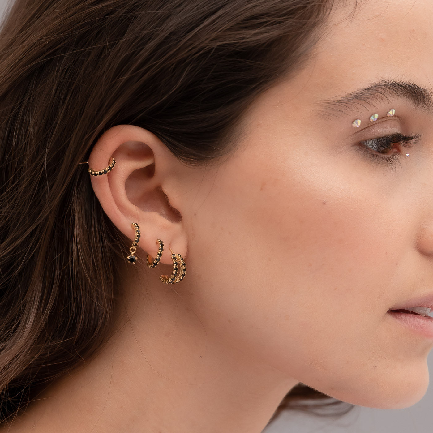 IVU BLACK SILVER EARRINGS
