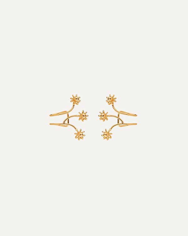 PENDIENTES IVY FLOWER GOLD