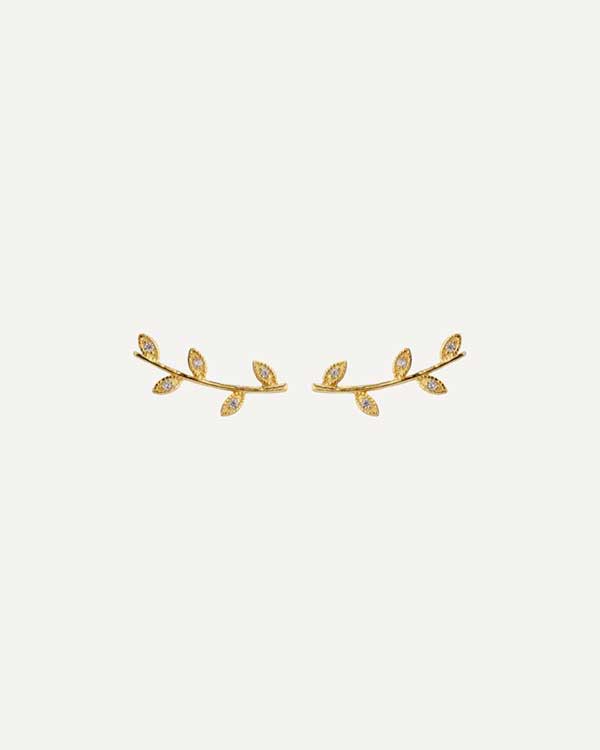 PENDIENTES LEAVES BRIGHT GOLD