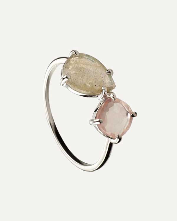 MIDNIGHT LABRADORITE SILVER RING