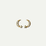 MOON MINI BRIGHT GOLD EARRINGS