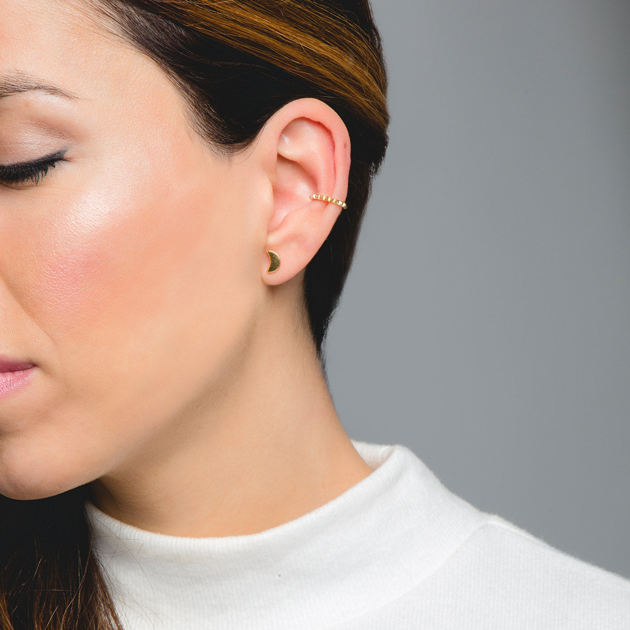 MOON GOLD EARRINGS