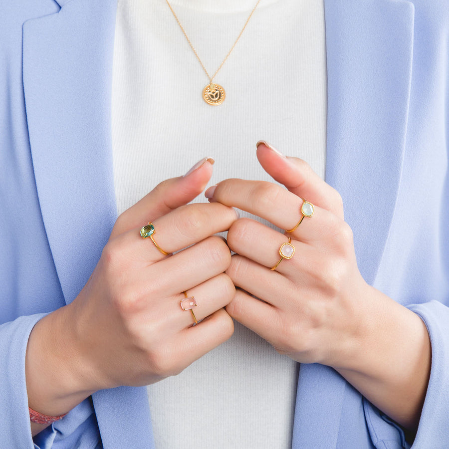 ANILLO NOOR MOONSTONE GOLD