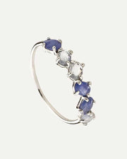 BAGUE ARGENT BLEU SAPHIR