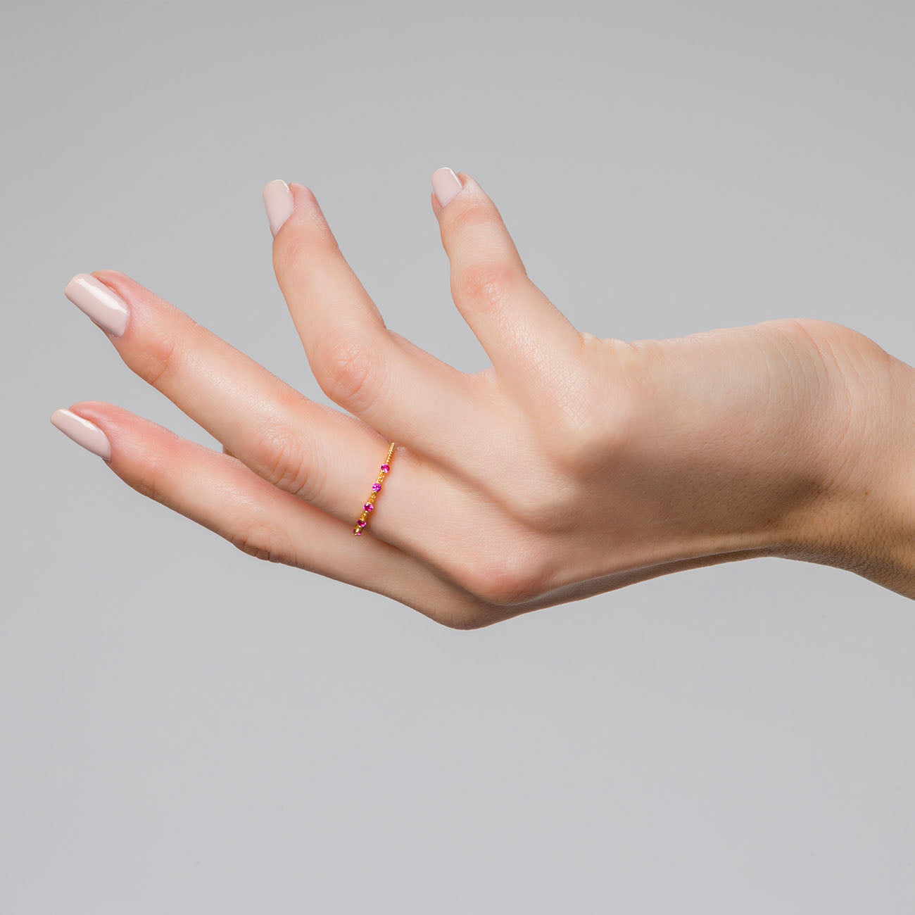 VALENTINA PINK GOLD RING