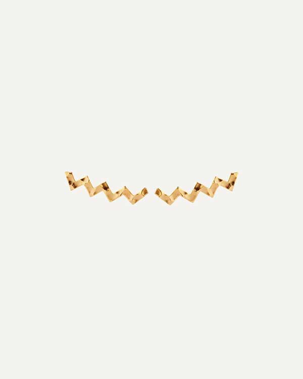 ZIGZAG MARTELE GOLD EARRINGS