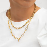 Cuello Mujer con collar Kira Gold. Adamina