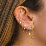 ROCK MINI GOLD EARRINGS
