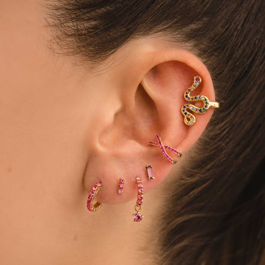 PENDIENTES ICE PINK GOLD