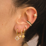 ARLA BLACK SILVER EARRINGS