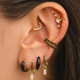 PIERCINGSCHLEIFE HERZ HELLES GOLD