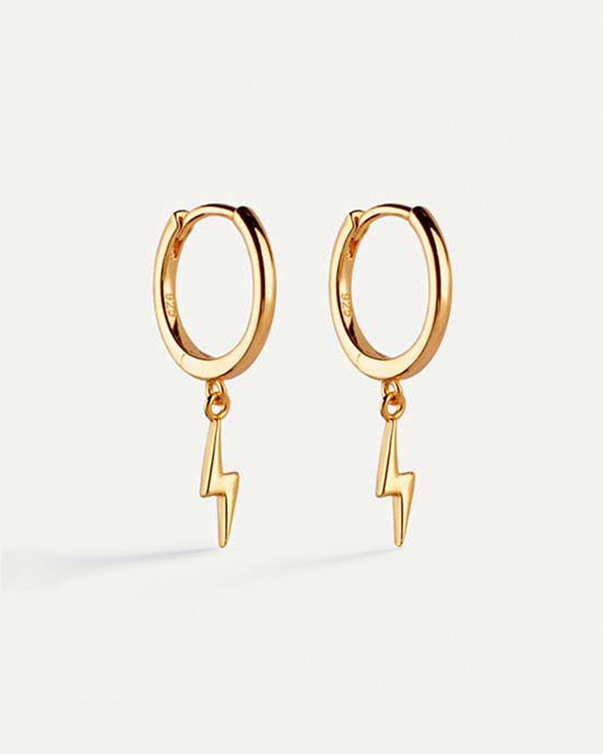 HOOPS RAY GOLD EARRINGS