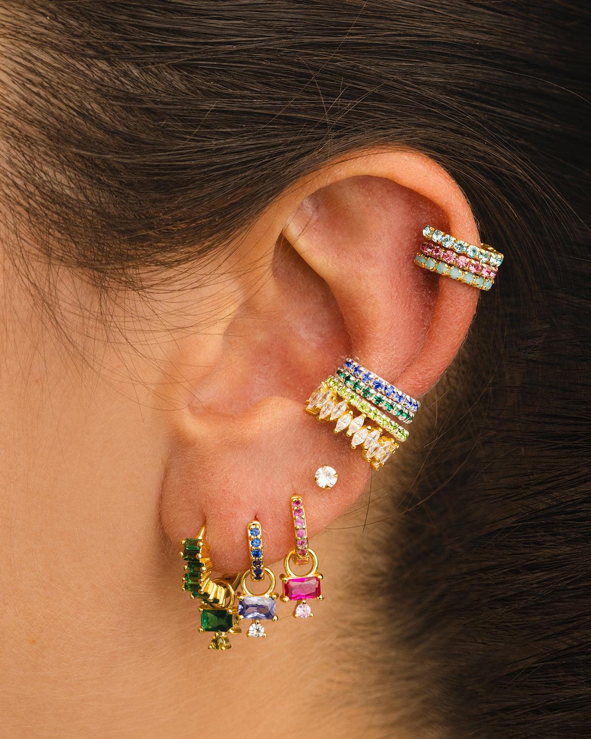 ARLA GREEN LIGHT GOLD EARRINGS