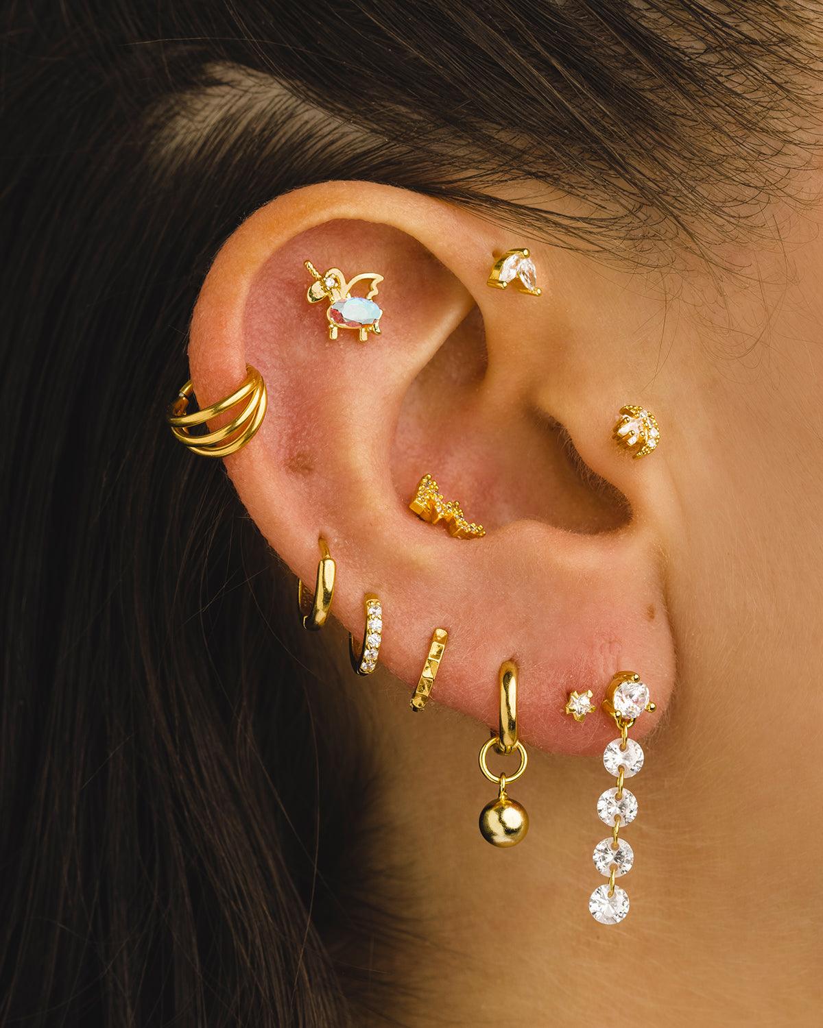 HOOPS GOLD EARRINGS