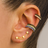 ARLA BLUE GOLD EARRINGS