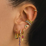 ARLA MINI RAINBOW GOLD EARRINGS