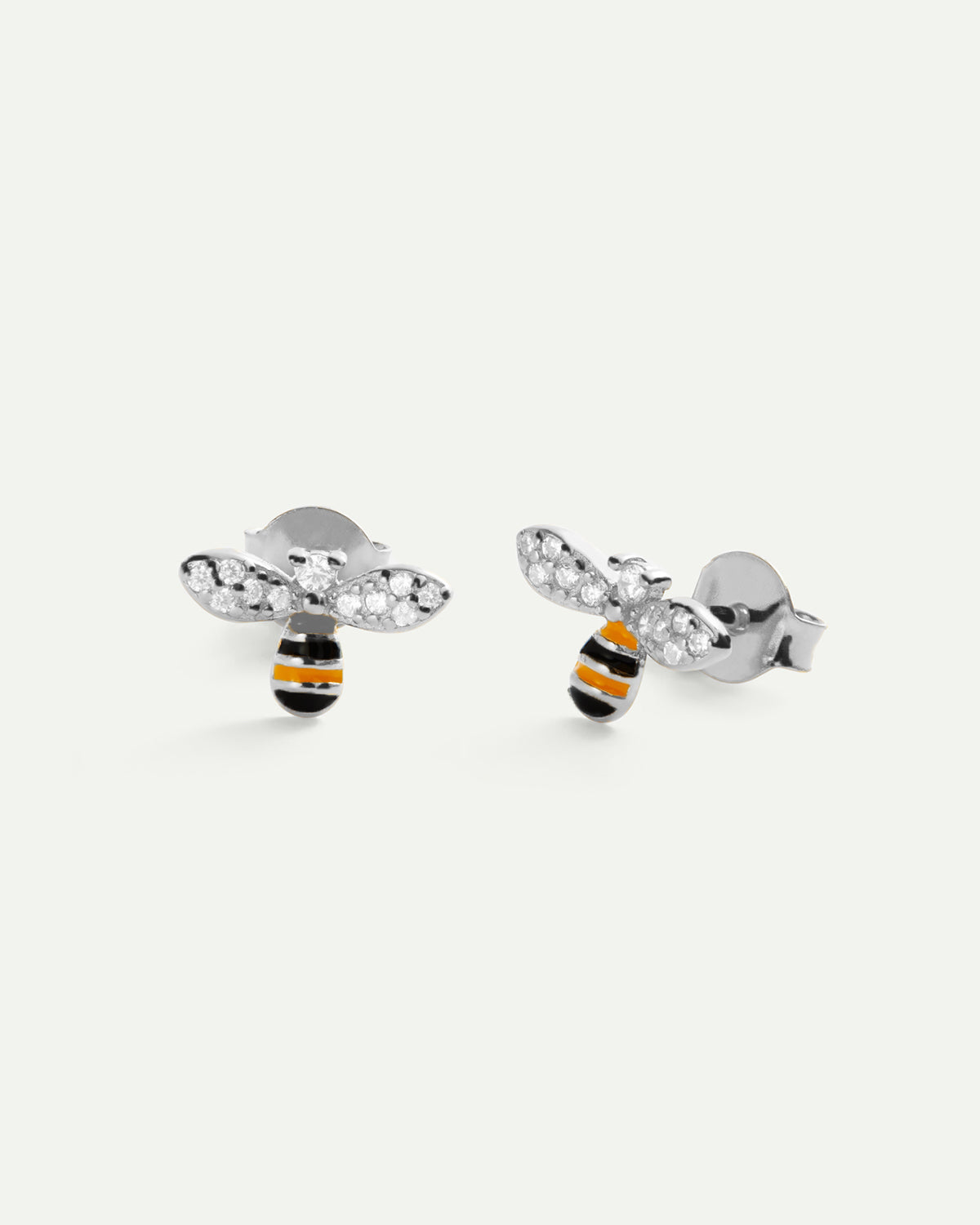 BOUCLES D'OREILLES ABEILLE EN ARGENT