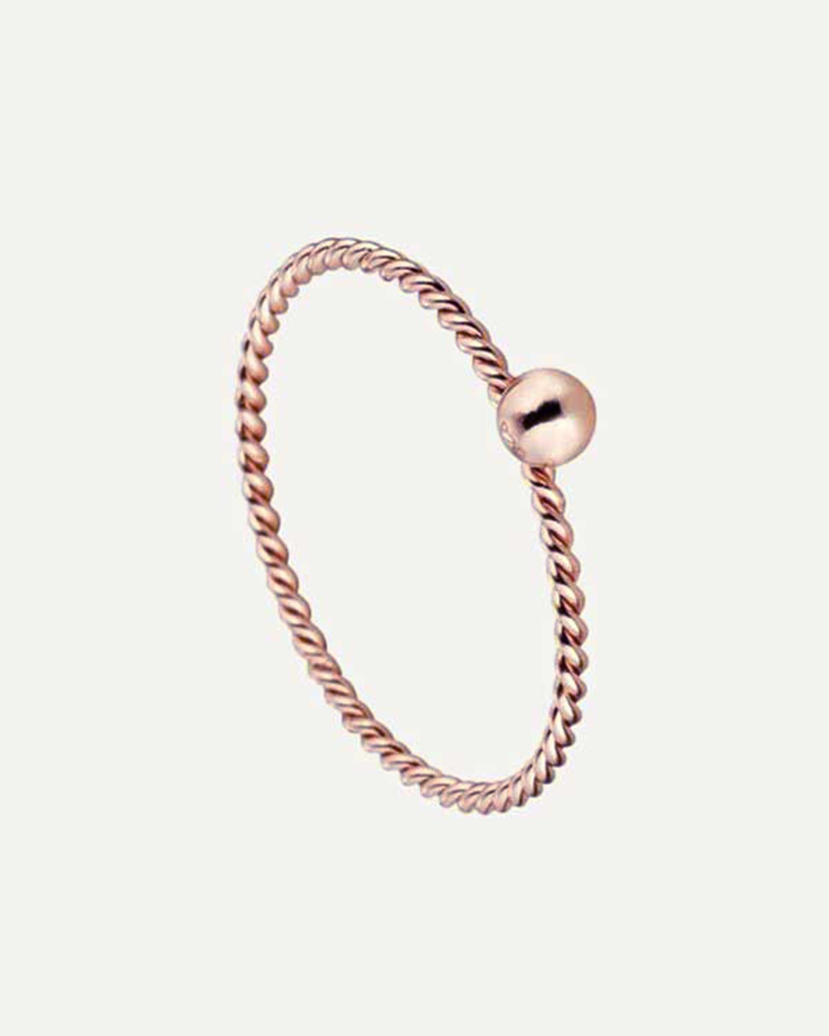 BAGUE EN OR ROSE À POINTS