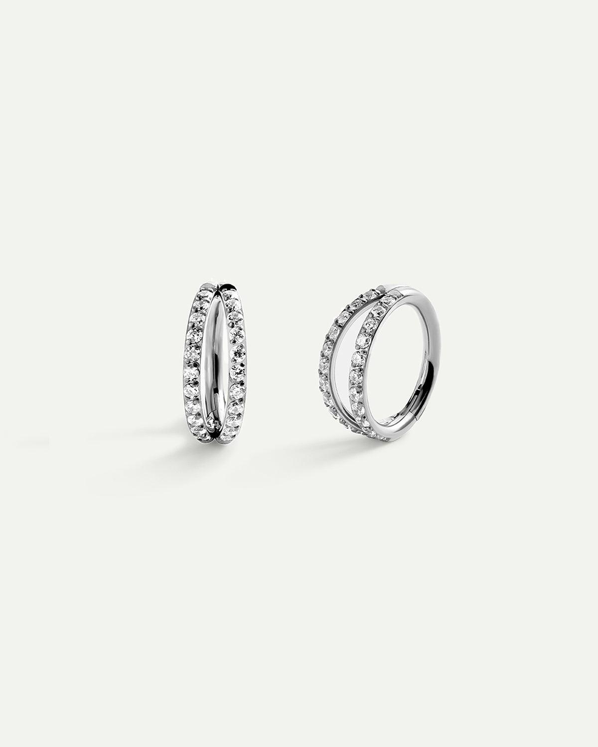 PIERCING ÉTERNITÉ S DOUBLE ARGENT