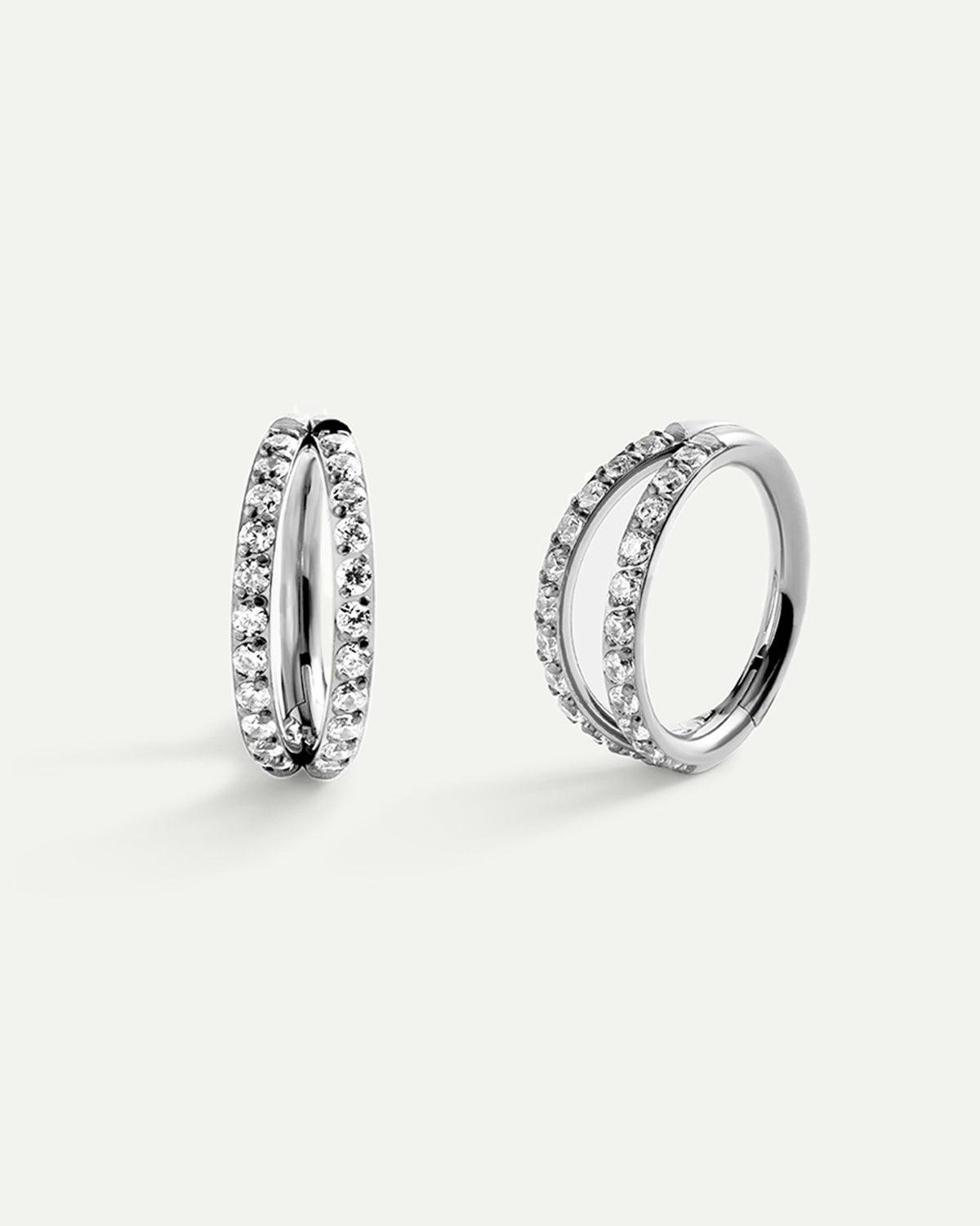 PIERCING ETERNITÉ XL DOUBLE ARGENT