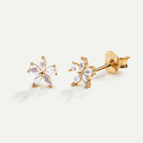 BOUCLES D'OREILLES OR FLEUR
