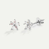 BOUCLES D'OREILLES FLEUR EN ARGENT