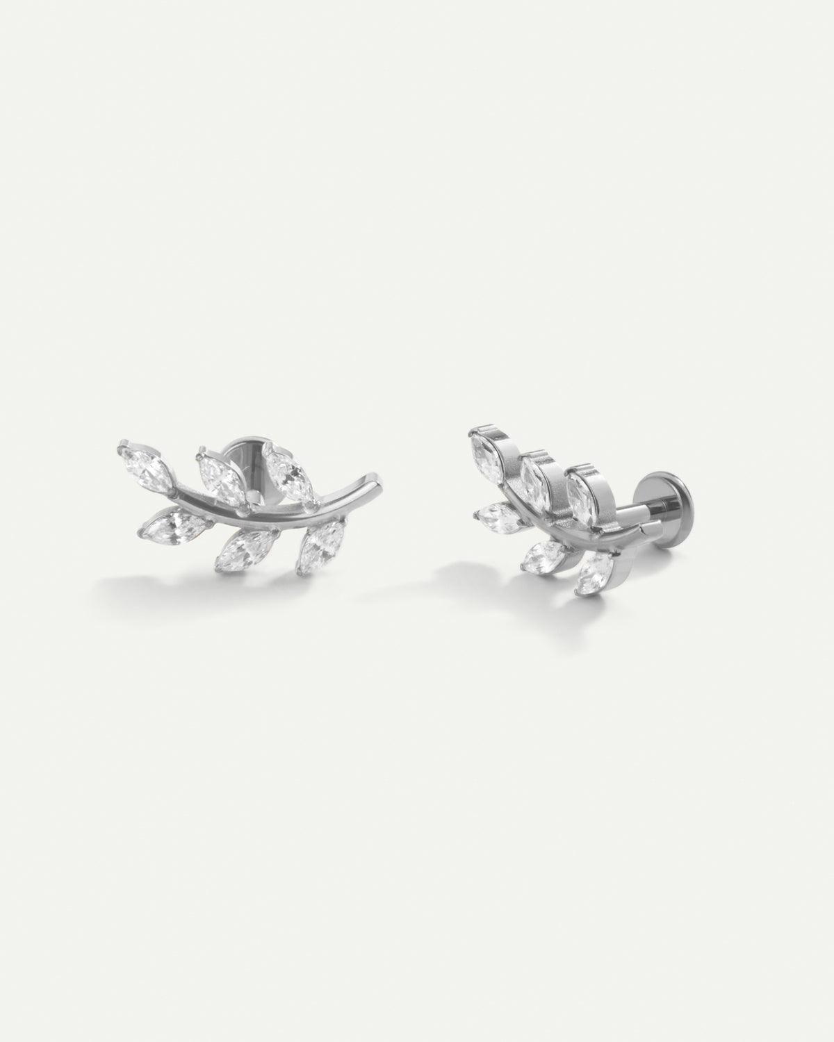 FEUILLES PERCÉES ARGENT BRILLANT