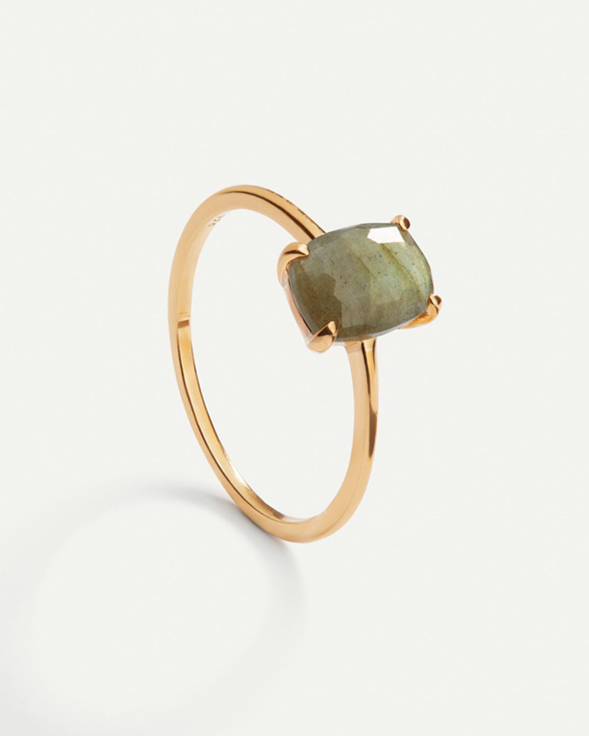 ANELLO D'ORO IN LABRADORITE BEATRIZ